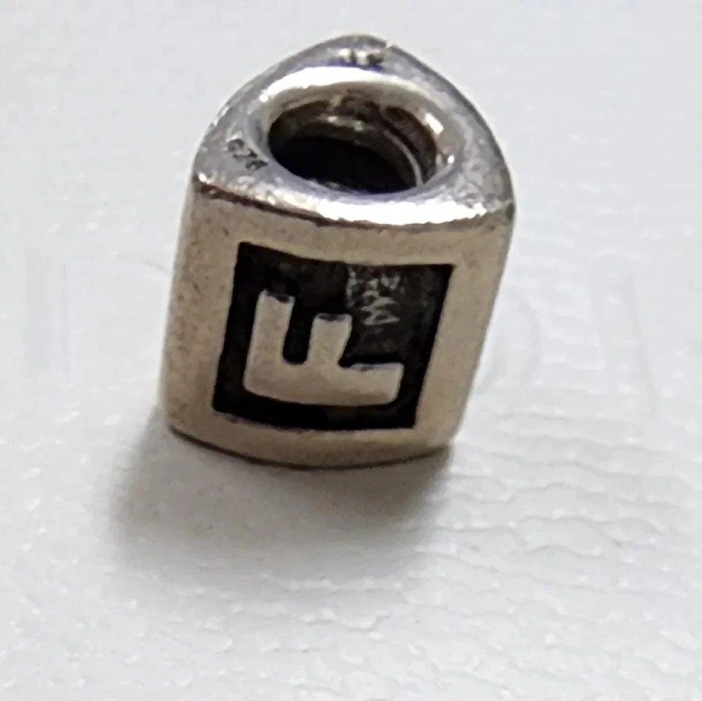 Pandora Sterling Silver Letter F Charm - Picture 7 of 9